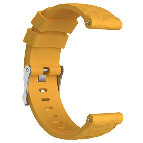 Meiruo Pulsera de Repuesto para Suunto D5i/Suunto 7/Suunto 9/Suunto Spartan Sport Wrist HR baro (Amarillo)