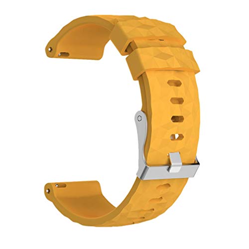 Meiruo Pulsera de Repuesto para Suunto D5i/Suunto 7/Suunto 9/Suunto Spartan Sport Wrist HR baro (Amarillo)