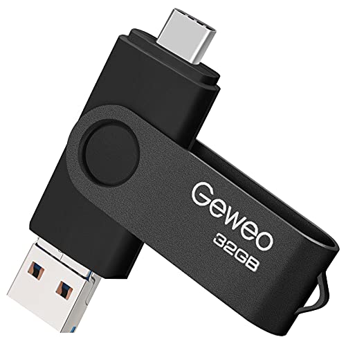 Memoria USB Pendrive 32gb 3.0, Pendrive USB C 32gb 3 en 1 Tipo C/Micro/USB 3.0 Memoria Flash 32 GB para Smartphones Android, Windows, Android, PC, Tabletas, Almacenamiento de Datos Externo etc (Negro)