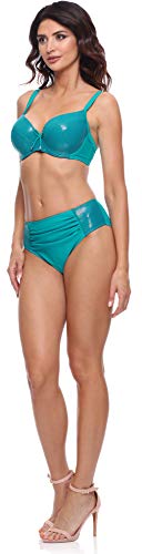 Merry Style Conjunto Bikini Sujetador y Bragas Bañador 2 Piezas Traje de Baño Mujer P618114EB (Turquesa Brillo, EU (75 F/38) = ES (90 F/40))