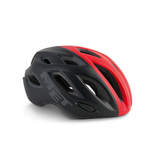 Met Casco IDOLO M(52-59) Ciclismo, Adultos Unisex, Multicolor (Negro Rojo)