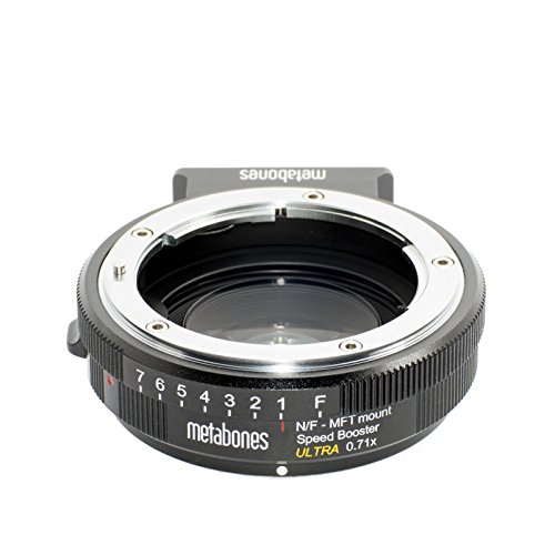 Metabones Nikon G to Micro Four Thirds Speed Booster Ultra 0.71x Cable para cámara fotográfica, Adaptador - Adaptador para Objetivo fotográfico (Negro, Latón, Cromo, Nikon G)