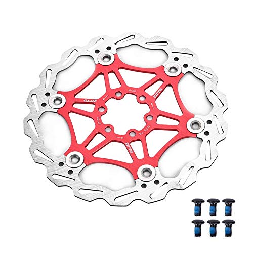 MEXITAL Rotor de Freno de Disco Flotante, 160 mm/180mm 6 Pernos, MTB Carretera Bicicleta Rotores Traseros Pernos Pastilla de Freno Ciclismo Accesorio