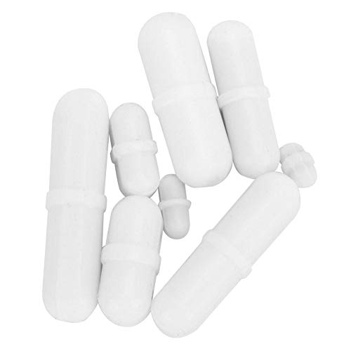 Mezclador agitador magnético de PTFE de 8 piezas, barra de agitación tipo B, varilla de tamaño mixto, cilindro de giro de laboratorio profesional estándar con forma de anillo para uso