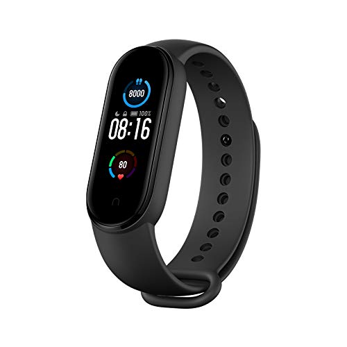 Mi Band 5 Soporte 100+ dial de Tema Pantalla dinámica en Color de 1.1"50 Metros de Carga magnética a Prueba de Agua