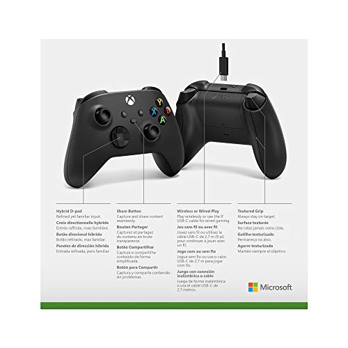 Microsoft Mando inalámbrico Xbox + cable USB-C