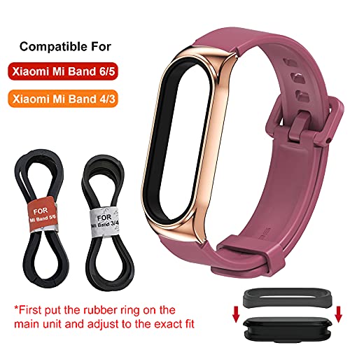 Mijobs Correas de Mi Band 5 & Mi Band 6, Correa Mi Band 6/5 Reemplazo Pulsera Impermeable Transpirable Resistente al Sudor Silicona Pulsera Correa (No Host)