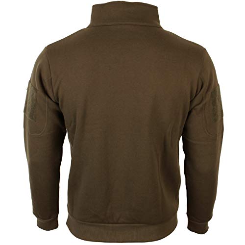 Mil-Tec Sudadera táctica con Cremallera (Dark Coyote/L)