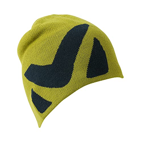 MILLET - Logo Beanie - Gorro Unisex de Lana Merina - Senderismo, Trekking, Día a Día - Amarillo/Azul