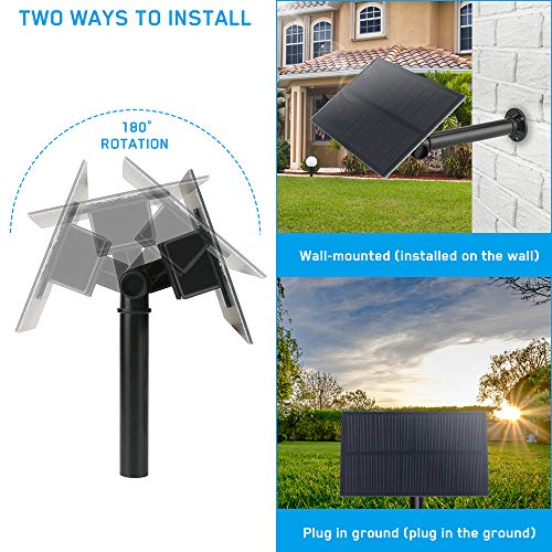 Mini bomba de fuente de panel accionado solar, 1,5 W, 160 l/h, kit de bomba de agua sumergible solar con 4 rociadores diferentes, para jardín al aire libre, estanque pequeño, piscina, pájaros
