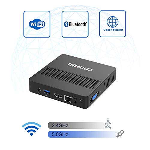 Mini PC Procesador Celeron Apollo Lake J3455 (hasta 2.3GHz), 8 GB LPDDR4 /SSD 128GB HDMI y VGA HD Display Dual WiFi USB 3.0 / BT 4.2 DIY M.2 NGFF SSD