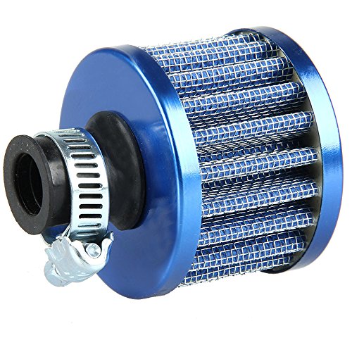 Mintice 12mm Mini azul cono de motor de coche universal de admisión de aire frío filtro de turbo limpio de ventilación del vehículo