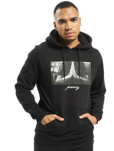 Mister Tee Pray Hoody Sudadera, Negro-Negro, Small para Hombre