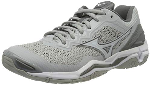 Mizuno Wave Stealth V, Zapatilla de Balonmano Mujer, Harbourmist/Wht/Qshade, 36.5 EU