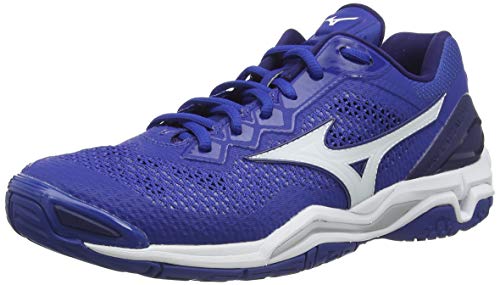 Mizuno Wave Stealth V, Zapatillas Deportivas para Interior Unisex Adulto, Azul (Trueblue/Wht/Blue 06), 42.5 EU