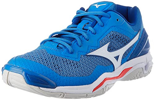 Mizuno Wave Stealth V, Zapatillas Deportivas Unisex Adulto, FrenchBlue/Wht/IRed, 42 EU