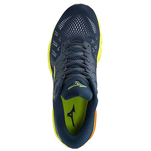 Mizuno Wave Ultima 11, Zapatillas para Correr Unisex Adulto, Dress Blues/DRES Blues/Safety Yellow, 50 EU