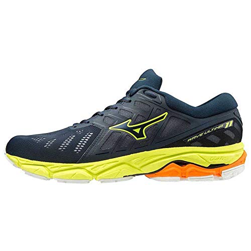 Mizuno Wave Ultima 11, Zapatillas para Correr Unisex Adulto, Dress Blues/DRES Blues/Safety Yellow, 50 EU