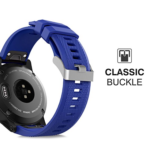 MoKo Correa Compatible con Garmin Fenix 6/6 Pro/5/5 Plus/Forerunner 945/935/Approach S62/S60/Quatix 6/Instinct/MARQ, 22mm Quick Fit Banda Pulsera de Silicona de Repuesto, Azul Royal