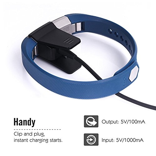MoKo Fitbit Alta Cargador - Accesorios de Reloj Base de Carga Reemplazo Charging Cradle Dock Adaptador con USB Charging Cable Charger para Fitbit Alta Smart Fitness Watch, Negro