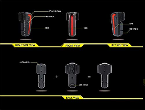 Moon LUZ Trasera USB Cerberus MAX. 150 LUMENS, Hombres, Rojo