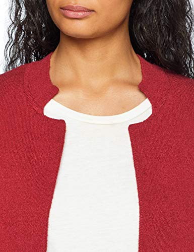 Morgan Gilet Long MBLOCK Cardigan Sweater, Multicolor (Bordeaux/Noir), Medium Women's