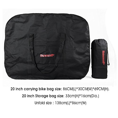 MORUDO Bicicleta Bolsa de Transporte Bolsa Bicicleta Plegable para Plegable para avión Auto Metro 14/16/20 Pulgadas, Schwarz 20 Zoll