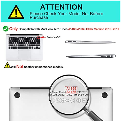 MOSISO Funda Dura Compatible con MacBook Air 13 Pulgadas (A1369 / A1466, Versión 2010-2017), Ultra Delgado Carcasa Rígida Protector de Plástico Cubierta, Cuarzo Rosa