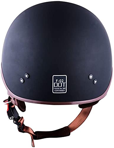 Moto Retro Casco Jet con Visera Solar Casco Moto Abierto Unisex Motocicleta Media Cáscara Casco Scooter Cruiser Chopper Protección Casco,Certificación ECE