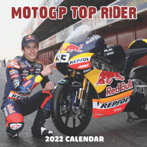 MotoGP Top Rider Calendar 2022: January 2022 - December 2022 OFFICIAL Squared Monthly Calendar, 12 Months | BONUS 4 Months 2021