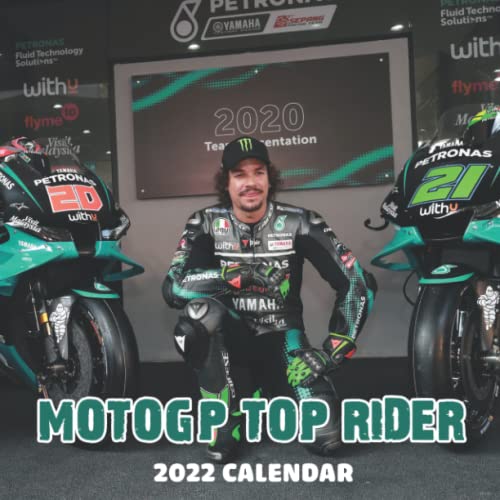 MotoGP Top Rider Calendar 2022: January 2022 - December 2022 OFFICIAL Squared Monthly Calendar, 12 Months | BONUS 4 Months 2021