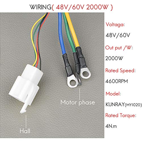 Motor eléctrico Motor de cubo de alta velocidad 48V 2000W con controlador sin escobillas 33A y acelerador de pedal para scooter eléctrico E Bike Engine Go Kart ATV