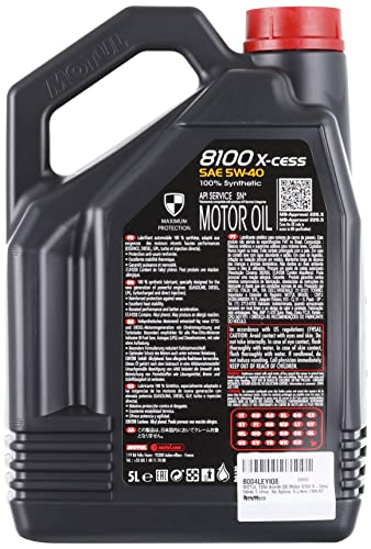 MOTUL 7250 Aceite DE Motor 8100 X-Cess 5W40 5 litros, No Aplica, 5 Liters (169.07 Ounces)