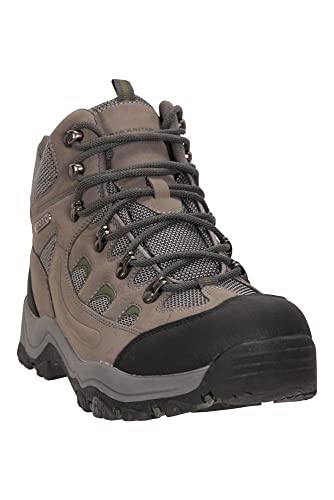 Mountain Warehouse Botas para Hombre Adventurer - Zapatillas de Tela y sintéticas para Caminar, Extra Grip, Otoño, Invierno Calzado para Hombre Caqui 45.5