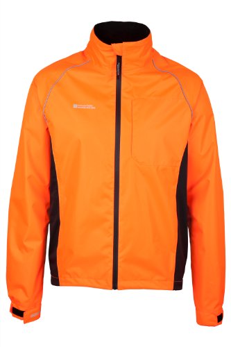 Mountain Warehouse Chaqueta Impermeable Ciclismo Adrenaline Hombre- Abrigo Lluvia Transpirable Unisex - para Running y Caminar Naranja M