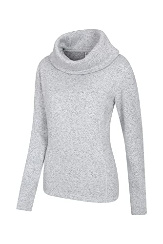 Mountain Warehouse Jersey Polar de Cuello Vuelto Idris para Mujer - Ligero y Transpirable - Antibolitas para Mayor Confort Capa Base Durante acampadas, Invierno Gris Claro 34