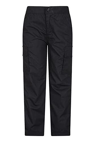 Mountain Warehouse Pantalón Active para niños - Pantalón ligero para niños, pantalón de secado rápido para cualquier época del año - Para viajar, acampar Negro 13 Años