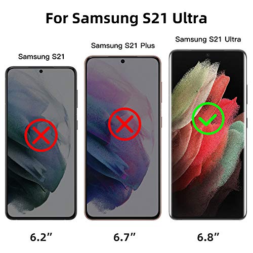 Mowei actualizado para Galaxy S21 Ultra protector de pantalla [100% desbloqueo de huellas dactilares] 3X 3D curvado vidrio templado y 2X protector de lente de cámara para Samsung S21 Ultra 5G