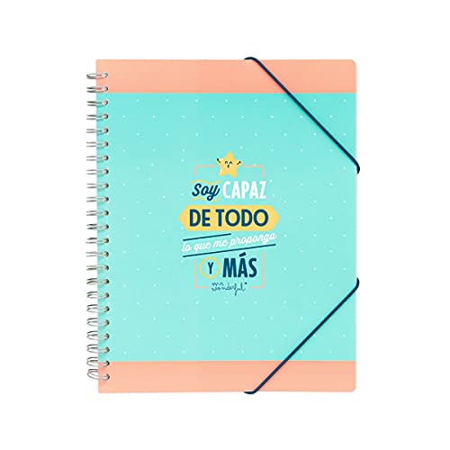 Mr. Wonderful Carpeta con hojas transparentes - Soy capaz de todo lo que me proponga ¡y más, WOA11098ES