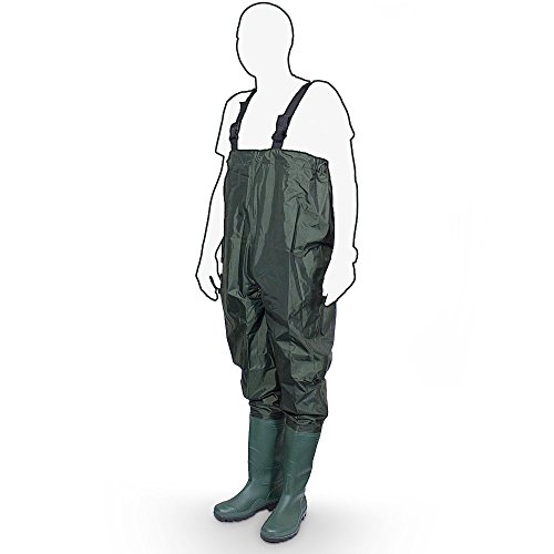 MS-Point Vadeador Pescador Pantalones watstiefel W Pescado Estanque Goma PVC Nylon Talla 40 – 47, 44