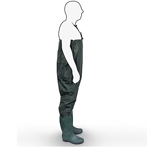 MS-Point Vadeador Pescador Pantalones watstiefel W Pescado Estanque Goma PVC Nylon Talla 40 – 47, 44