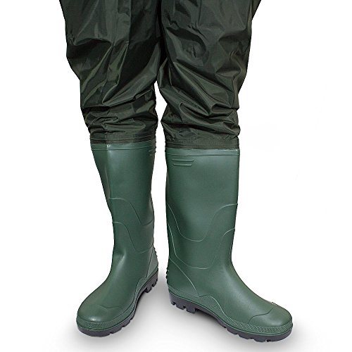 MS-Point Vadeador Pescador Pantalones watstiefel W Pescado Estanque Goma PVC Nylon Talla 40 – 47, 44