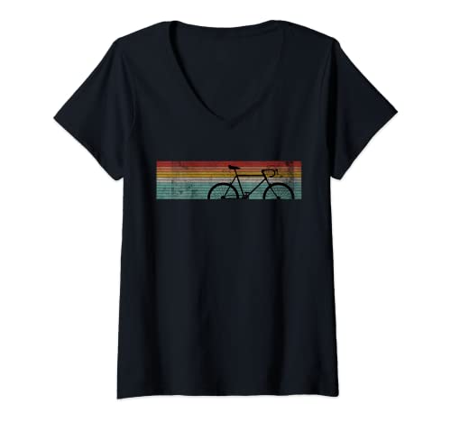 Mujer Bicicleta Fixie bicicleta de carreras, ciclistas. Camiseta Cuello V