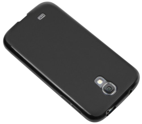 mumbi Funda para Samsung Galaxy S4 (Piel sintética) Galaxy S4 TPU Black Negro