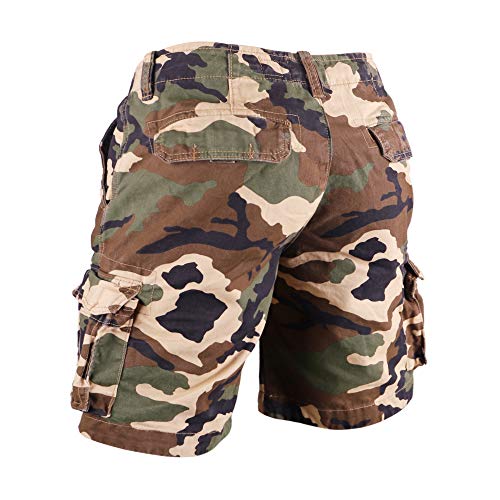 Muscle Alive Hombres Cargo Shorts Vintage Deportes Cámping Excursionismo Camuflaje Pantalones Cortos Algodón 170 Camuflaje Amarillo 34