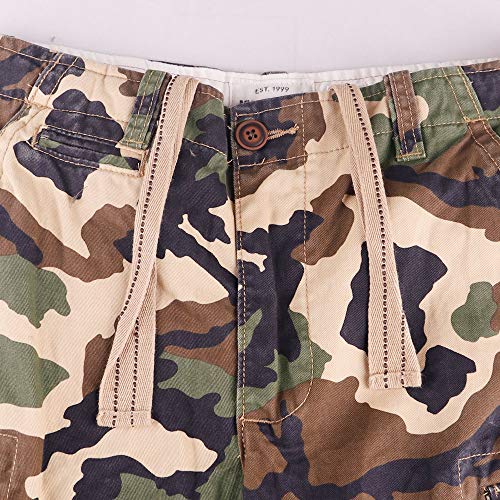 Muscle Alive Hombres Cargo Shorts Vintage Deportes Cámping Excursionismo Camuflaje Pantalones Cortos Algodón 170 Camuflaje Amarillo 34