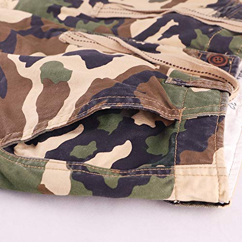 Muscle Alive Hombres Cargo Shorts Vintage Deportes Cámping Excursionismo Camuflaje Pantalones Cortos Algodón 170 Camuflaje Amarillo 34