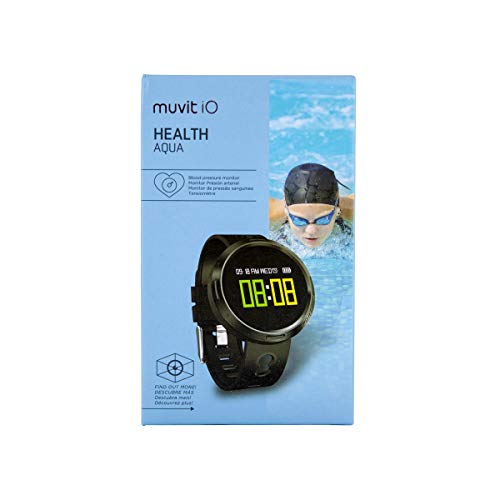 Muvit I/O Health Aqua - Reloj de Actividad y sueño, Color Negro