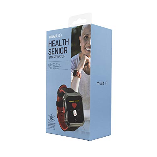 Muvit iO MIOSMW014 SOS Health Senior Rojo Reloj Localizador GPS con Botón de SOS