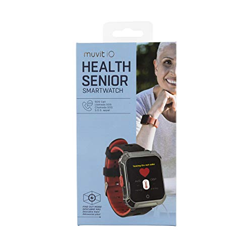 Muvit iO MIOSMW014 SOS Health Senior Rojo Reloj Localizador GPS con Botón de SOS
